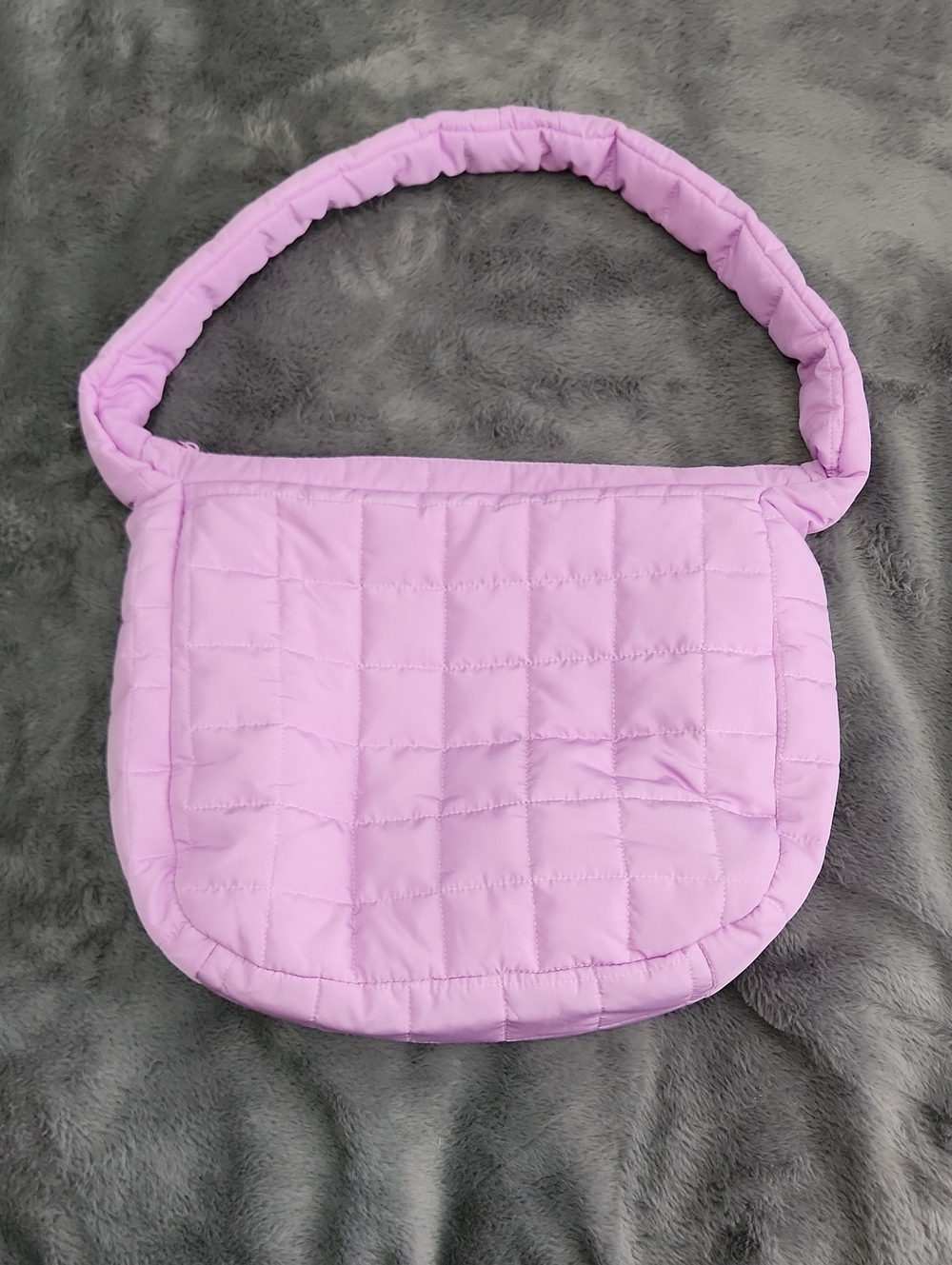 Quilted Shoulder Bag in Light Lavender